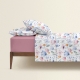 Сімейна постільна білизна з простирадлом на резинці FLORAL DREAM