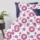 Євро постільна білизна з простирадлом на резинці SWEET DONUT DARK BLUE