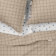 Двоспальна постільна білизна з простирадлом на резинці BEIGE GEOMETRY CS8