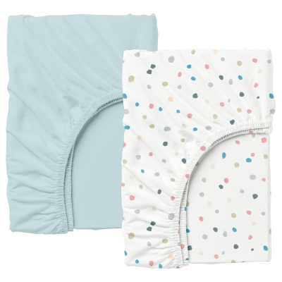 Набір простирадло на резинці 140х200 LIGHT BLUE / COLOR BLOTS