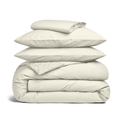 Двоспальна постіль з вареної бавовни MILK CS1