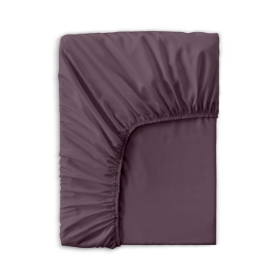 Простирадло на резинці сатин 200x200 PLUM
