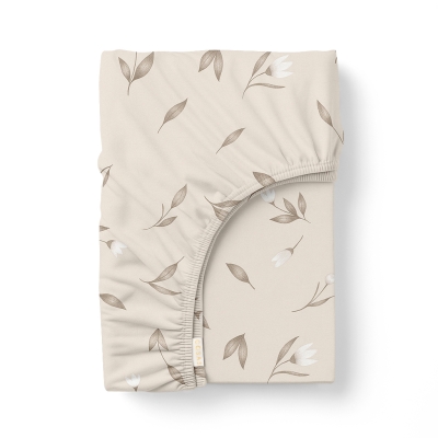 Простирадло на резинці 180х200 BEIGE FLORAL