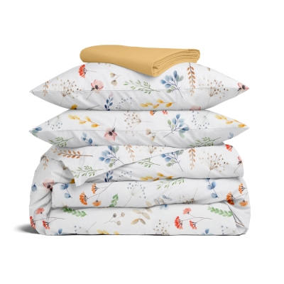 Сімейна постільна білизна з простирадлом на резинці BOTANIC CHARM