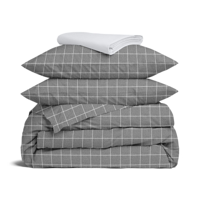 Двоспальна постільна білизна з простирадлом на резинці CELL CS12