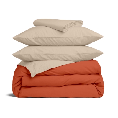 Двоспальна постільна білизна з простирадлом на резинці MAGNOLIA CS19