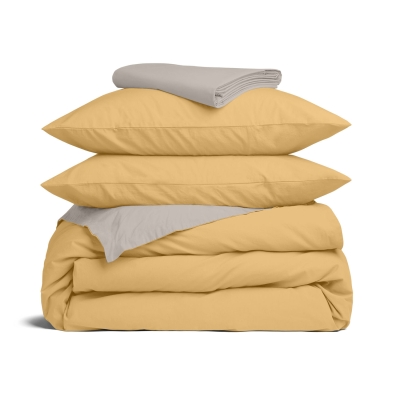 Двоспальна постільна білизна з простирадлом на резинці HONEY CS12