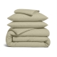 Євро постільна білизна фланель з простирадлом на резинці OLIVE CS1