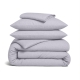 Євро постільна білизна фланель з простирадлом на резинці SILVER CS1