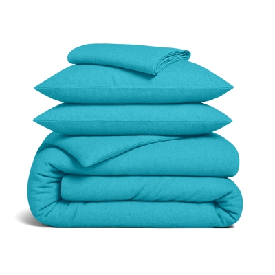 Двоспальна постільна білизна фланель з простирадлом на резинці ARCTIC CS1