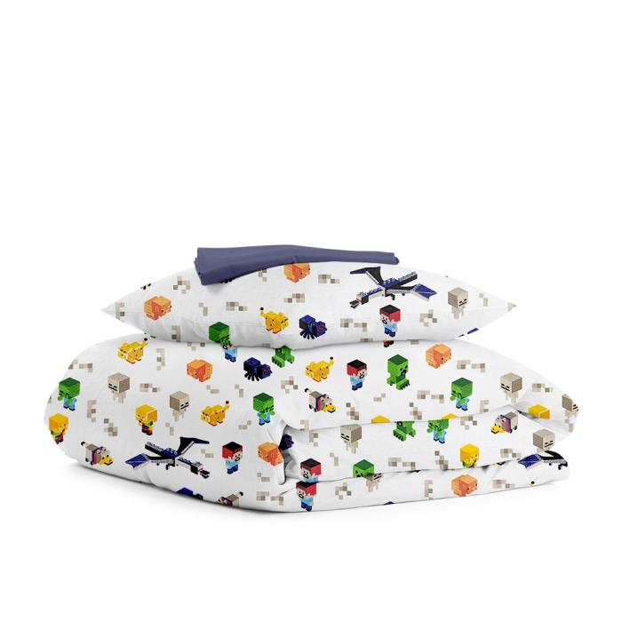 Дитяча постільна білизна фланель в ліжечко MINECRAFT