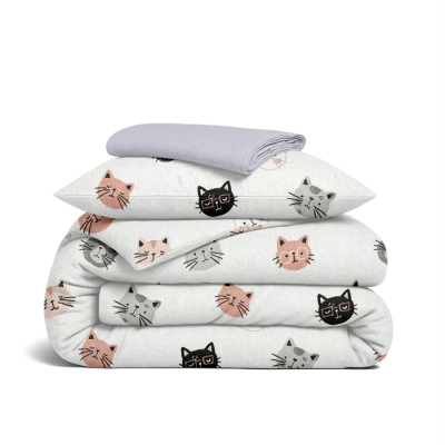 Дитяча постільна білизна фланель в ліжечко PLAYFUL CATS CS2