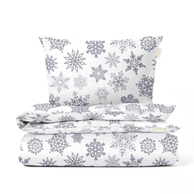 Підліткова постіль без простирадла фланель SNOWFLAKES