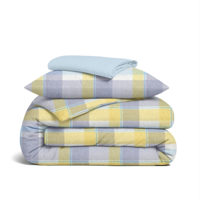 Підліткова постільна білизна фланель з простирадлом на резинці SUNRISE TARTAN CS4