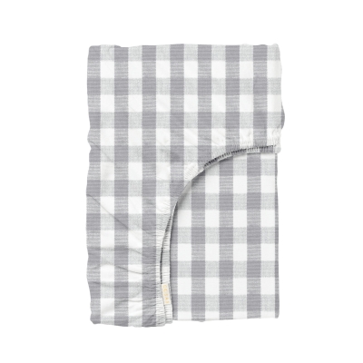 Простирадло на резинці 80х200 GRAY CHECK