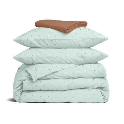 Євро постільна білизна з простирадлом на резинці MINTICE