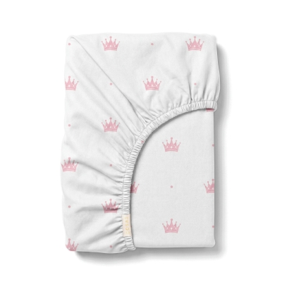 Простирадло на резинці 160х200х20 PINK CROWN
