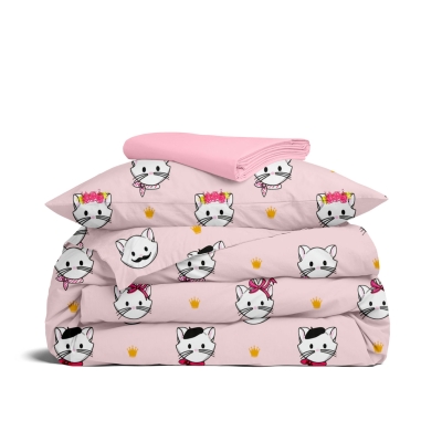 Дитяча постільна білизна в ліжечко PINK PARIS CATS