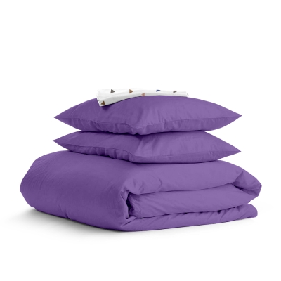 Євро постільна білизна з простирадлом на резинці LAVENDER CS8