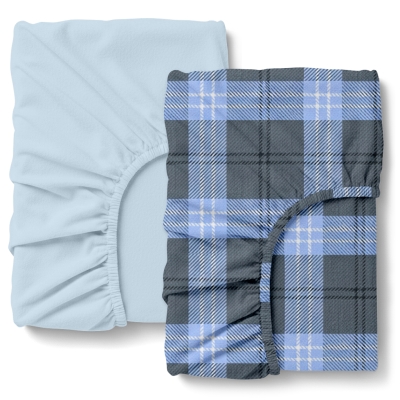 Набір простирадло на резинці в дитяче ліжечко 60х120 фланель ARCTIC PLAID