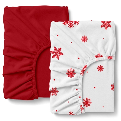 Набір простирадло на резинці фланель 160х200 CRIMSON SNOW