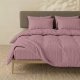 Сімейна преміум постільн з текстурованої бавовни з простирадлом на резинці LILAC CS1