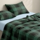 Євро постільна білизна фланель з простирадлом на резинці FOREST TARTAN CS3