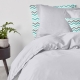 Сімейний комплект постільної білизни RANFORS GREY ZIG MINT GREY