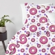 Євро постільна білизна з простирадлом на резинці SWEET DONUT WHITE