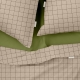 Двоспальна постільна білизна з простирадлом на резинці BEIGE GEOMETRY CS12