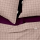 Євро постільна білизна з простирадлом на резинці ROSE GEOMETRY CS2