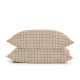 Двоспальна постільна білизна з простирадлом на резинці BEIGE GEOMETRY CS12