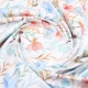 Двоспальна постільна білизна з простирадлом на резинці AQUARELLE FLOWERS CS8