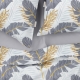 Євро постільна білизна з простирадлом на резинці GREY PALM CS2