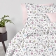 Двоспальна постільна білизна з простирадлом на резинці UNICORN & SWEETS CS5
