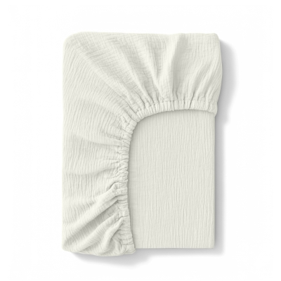 Простирадло на резинці муслін 200x200x30 VANILLACREAM