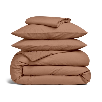 Двоспальна постіль з вареної бавовни CARAMEL CS1