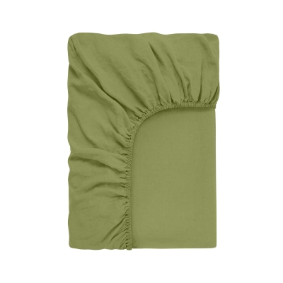 Простирадло на резинці з вареної бавовни 150х200 AVOCADO