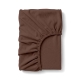 Простирадло на резинці з вареної бавовни 90х200х25 COCOA BROWN