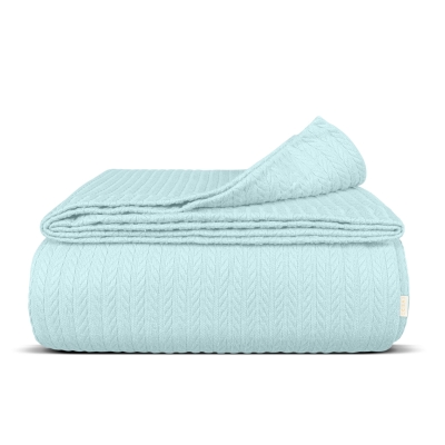 Плед покривало косичка 200х220 Mint Knitted Braid