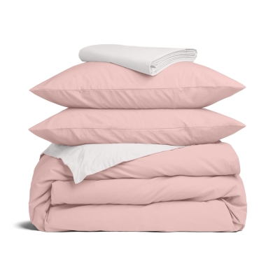 Двоспальна постільна білизна з простирадлом на резинці SAKURA CS8