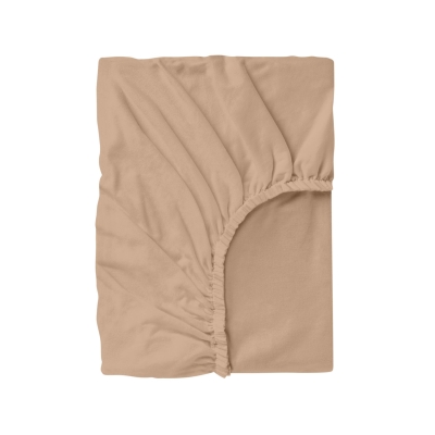 Простирадло на резинці фланель 160х200 CARAMEL