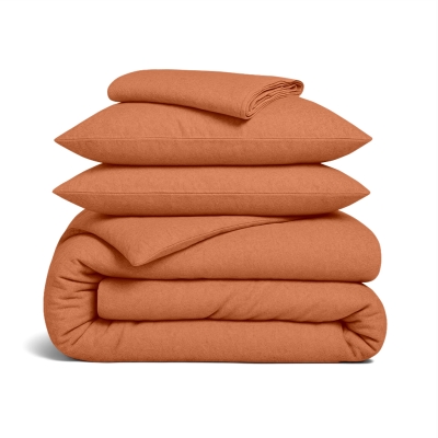 Євро постільна білизна фланель з простирадлом на резинці AMBER CS1