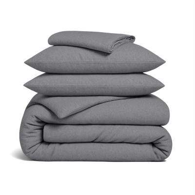 Євро постільна білизна фланель з простирадлом на резинці BELUGA CS1