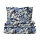 Євро постіль без простирадла FOLIAGE DARK BLUE