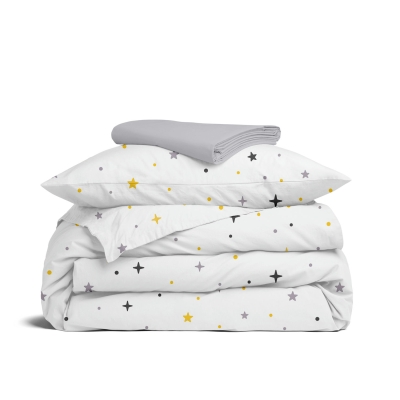 Підліткова постільна білизна з простирадлом на резинці MIDNIGHT STARS CS1