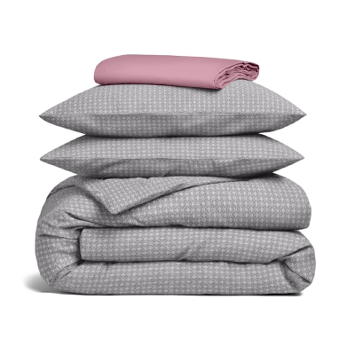 Сімейна преміум постільна білизна з простирадлом на резинці NORDIC WAVE CS4