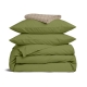 Двоспальна постільна білизна з простирадлом на резинці AVOCADO CS19