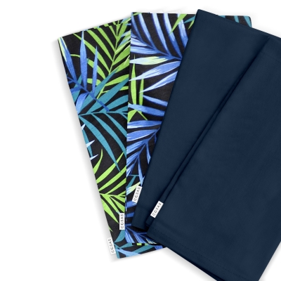 Набір із 4-х серветок 30х30 TROPICAL & DARK BLUE SATIN