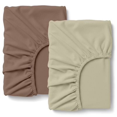 Набір простирадло на резинці фланель 90х200 COCOA CREAM